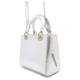 Christian Dior-Christian Dior Lady Dior Handbag-Silvery