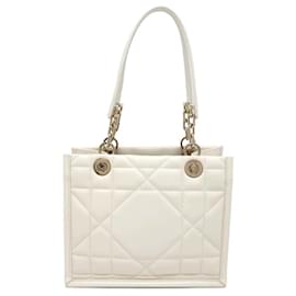 Christian Dior-Christian Dior Ivory Leather Tote Bag-Cream