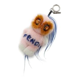Fendi-Fendi Bag Charm Piro-chan Mink Fur Jewel-Brown,Pink,White,Blue