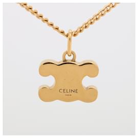 Céline-Celine Triomphe Rhinestone Necklace-Golden