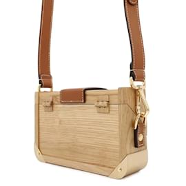 Fendi-FENDI Shoulder Bag Baguette Trunk-Brown,Beige