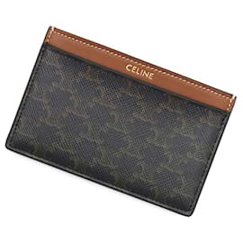 Céline-Celine Triomphe Business Card Holder-Brown