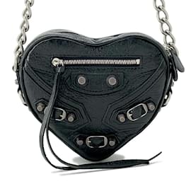 Balenciaga-Sac à épaule Balenciaga Le Cagoule Heart-Noir
