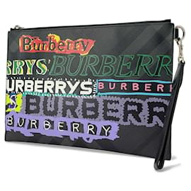 Burberry-Burberry Men's Black Leather Clutch Bag-Black,Multiple colors