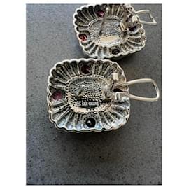 Autre Marque-New Amy Khan Russell earrings Genuine Silver-Silvery,Purple