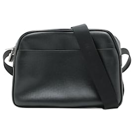 Louis Vuitton-Louis Vuitton Taiga Reporter Ardoise Leather Shoulder Bag-Grey