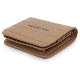 Balenciaga-Balenciaga Bi-fold Wallet in Nude Beige-Other