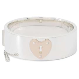 Tiffany & Co-Pulseira charm Tiffany com cadeado em forma de coração e chave-Rosa