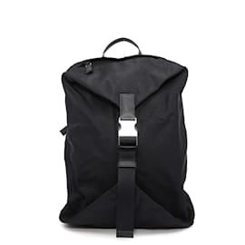 Prada-Prada Saffiano Backpack in Black-Black