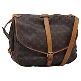 Louis Vuitton-LOUIS VUITTON Monogram Saumur 35 Shoulder Bag M42254 LV Auth BD1536-Monogram