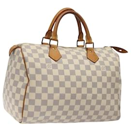 Louis Vuitton-LOUIS VUITTON Damier Azur Speedy 30 Hand Bag N41533 LV Auth BD1762-Other