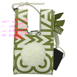 Fendi-FENDI Bunny Mark Jacobs Collaboration Bag Leather White Red Silver Auth BD1711AM-Silvery,White,Red