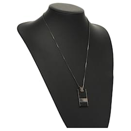 Louis Vuitton-LOUIS VUITTON Damier Graphite Pandantif Soho Necklace M66023 LV Auth 117027-Damier ebene