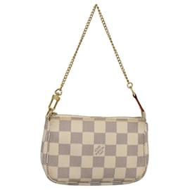 Louis Vuitton-LOUIS VUITTON Damier Azur Mini Pochette Accessoires Pouch N63005 Auth KD345-Other