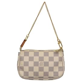 Louis Vuitton-LOUIS VUITTON Damier Azur Mini Pochette Accessoires Pouch N63005 Auth KD345-Other