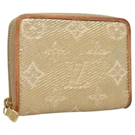 Louis Vuitton-LOUIS VUITTON Monogram Laminated Jacquard Zippy Coin Purse M82483 Auth KD245-Golden