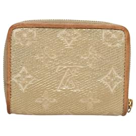 Louis Vuitton-LOUIS VUITTON Monogram Laminated Jacquard Zippy Coin Purse M82483 Auth KD245-Golden