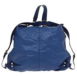 Gucci-GUCCI Backpack Leather 2way Blue Auth ki5546-Blue