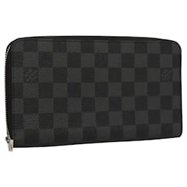 Louis Vuitton-LOUIS VUITTON Damier Graphite Zippy Organizer Long Wallet N63077 Auth 117148SM-Damier ebene