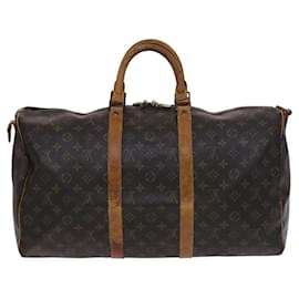 Louis Vuitton-LOUIS VUITTON Monogram Keepall Bandouliere 50 Boston Bag M41416 LV Auth BD1754-Monogram