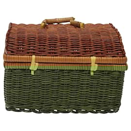 Givenchy-GIVENCHY Hand Bag Raffia Brown Auth BD1504-Brown