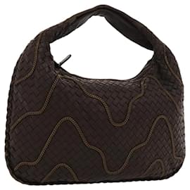 Autre Marque-BOTTEGA VENETA INTRECCIATO Hobo Hand Bag Leather Brown Gold Auth ep8478-Brown,Golden