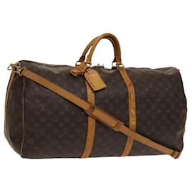 Louis Vuitton-LOUIS VUITTON Monogram Keepall Bandouliere 60 Boston Bag M41412 LV Auth 116690-Monogram