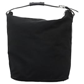 Fendi-FENDI Shoulder Bag Canvas Black Silver Auth bs23719-Black,Silvery