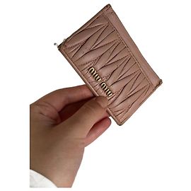 Vintage Miu Miu Leather Card Holder Pink Pink