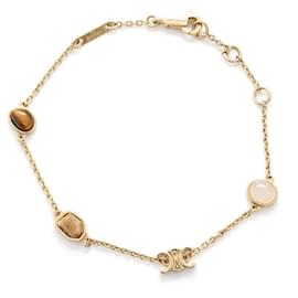 Céline-Celine Gold Charm Bracelet-Golden