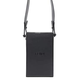 Fendi-Fendi Black Leather Shoulder Bag-Black