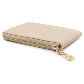 Céline-Celine Beige Leather Card Case-Beige