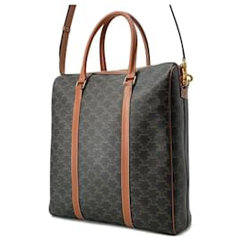 Céline-Celine Boston Bag Triomphe Vertical Cabas-Dark brown