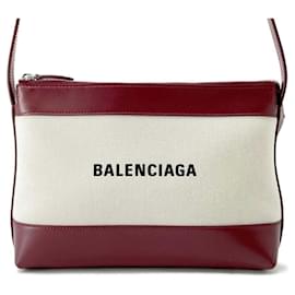 Balenciaga-Balenciaga Shoulder Bag Crossbody-Beige,Dark red