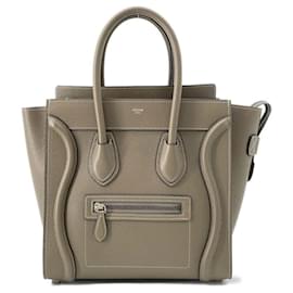 Céline-Celine Handbag Luggage Micro Shopper-Brown