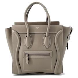 Céline-Celine Handbag Luggage Micro Shopper-Grey