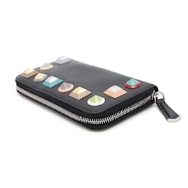 Fendi-Fendi Long Wallet in Black Leather-Black