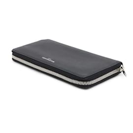 Balenciaga-Portefeuille Long Balenciaga en Cuir Noir-Noir