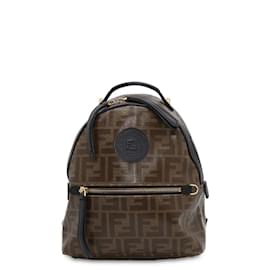 Fendi-Fendi Backpack Zucca 8BZ038-Brown,Black