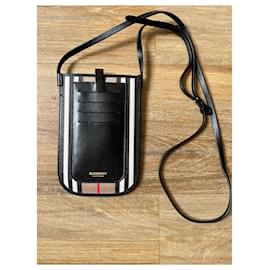 Burberry-Burberry Icon Stripe E-canvas Anne Phone Case with Strap 80408761-Multiple colors