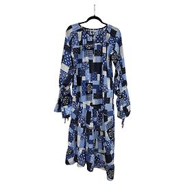 Vestido patchwork Amily By Malene Birger Azul Algodón Azul