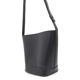 Céline-Celine Black Leather Shoulder Bag-Black