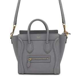Céline-Celine Handbag Luggage Nano Shopper-Brown