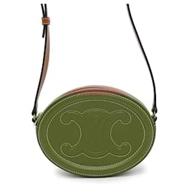 Céline-Celine Brown Leather Shoulder Bag-Brown