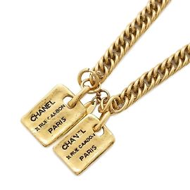 Chanel Cambon Plattenkette Halskette Golden