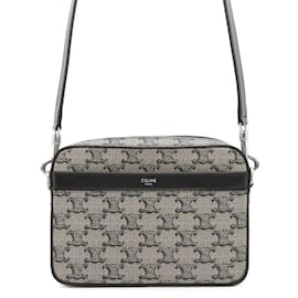 Céline-Celine Triomphe Small Shoulder Bag-Black,Beige