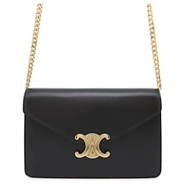 Céline-Celine Chain Wallet Triomphe Margot-Black