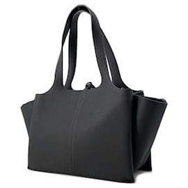 Céline-Celine Black Leather Tote Bag-Black