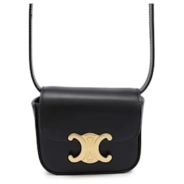 Céline-Celine Mini Claude Triomphe Shoulder Bag-Black