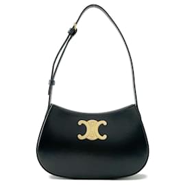 Céline-Celine Medium Shoulder Bag Tilly Triomphe-Black